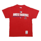 MAJESTIC Mens Red Angels Baseball Graphic T-Shirt M Short Sleeve Crew Neck