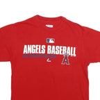 MAJESTIC Mens Red Angels Baseball Graphic T-Shirt M Short Sleeve Crew Neck