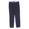 TOMMY HILFIGER Womens Cotton Blend Navy Slim Straight Trousers W30 L32 Smart