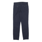TOMMY HILFIGER Womens Cotton Blend Navy Slim Straight Trousers W30 L32 Smart
