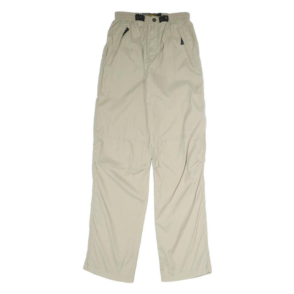 TIMBERLAND Mens Beige Cotton Blend Regular Straight Trousers W28 L34 Casual