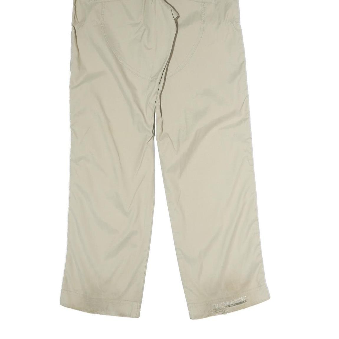 TIMBERLAND Mens Beige Cotton Blend Regular Straight Trousers W28 L34 Casual