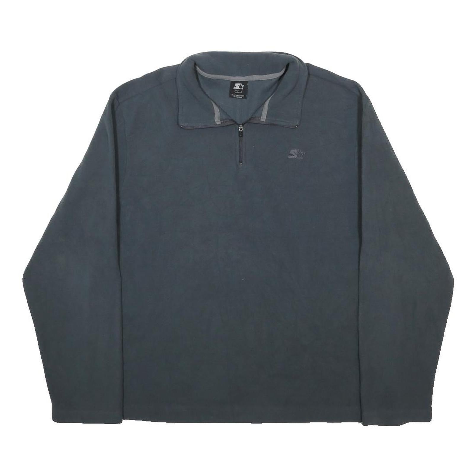 STARTER Mens Grey Pullover Plain Crew Neck Basic Knit L Casual Lightweight