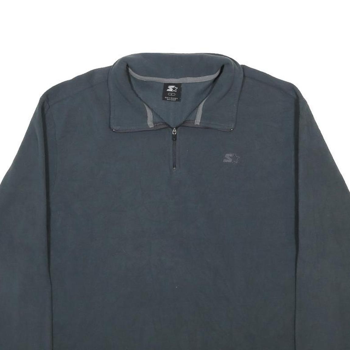 STARTER Mens Grey Pullover Plain Crew Neck Basic Knit L Casual Lightweight