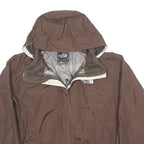 THE NORTH FACE Womens Brown Nylon Outdoor Jacket S Zip Hooded