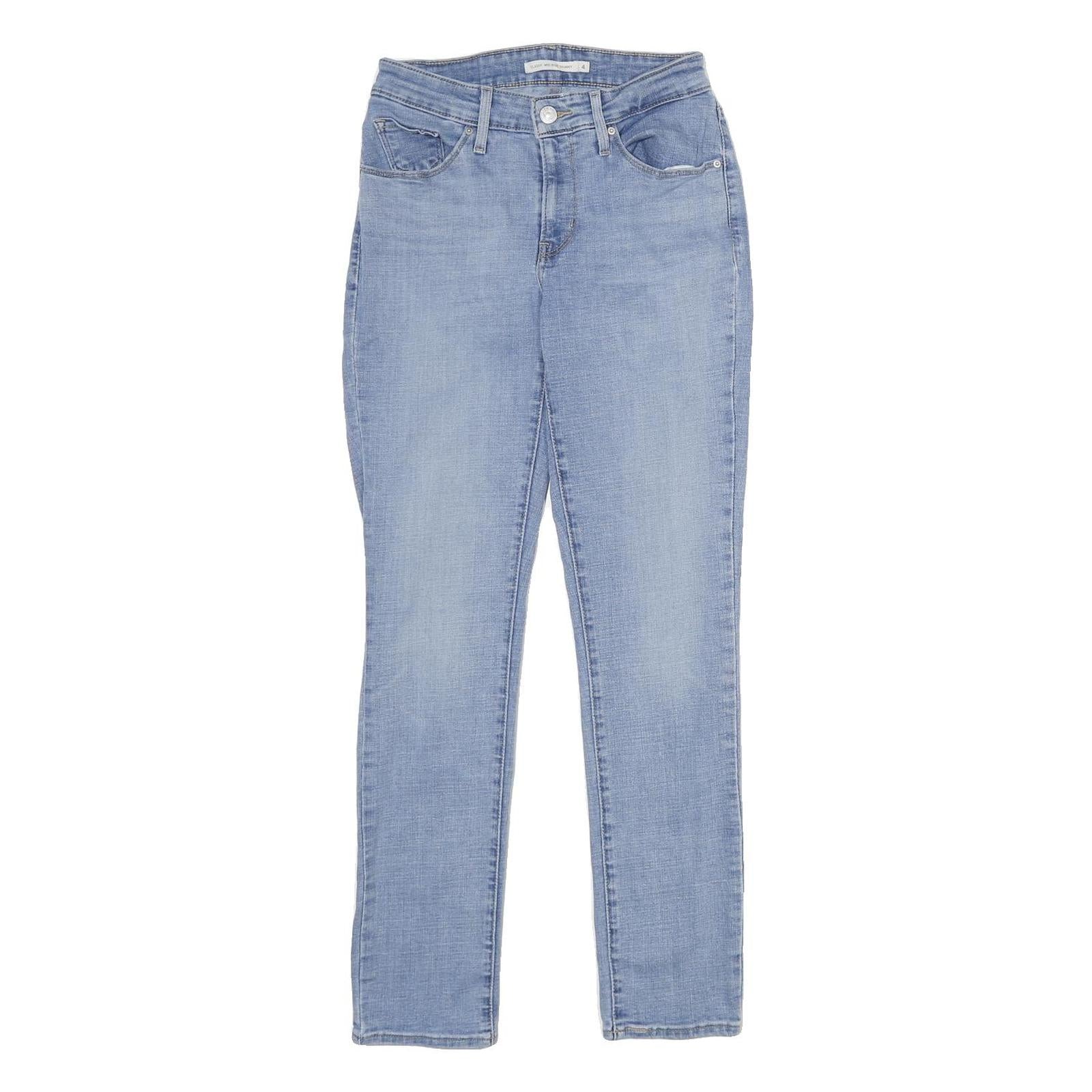 LEVI'S Classic Mid Rise Skinny Womens Jeans Blue Denim Light W27 L30 Stretch