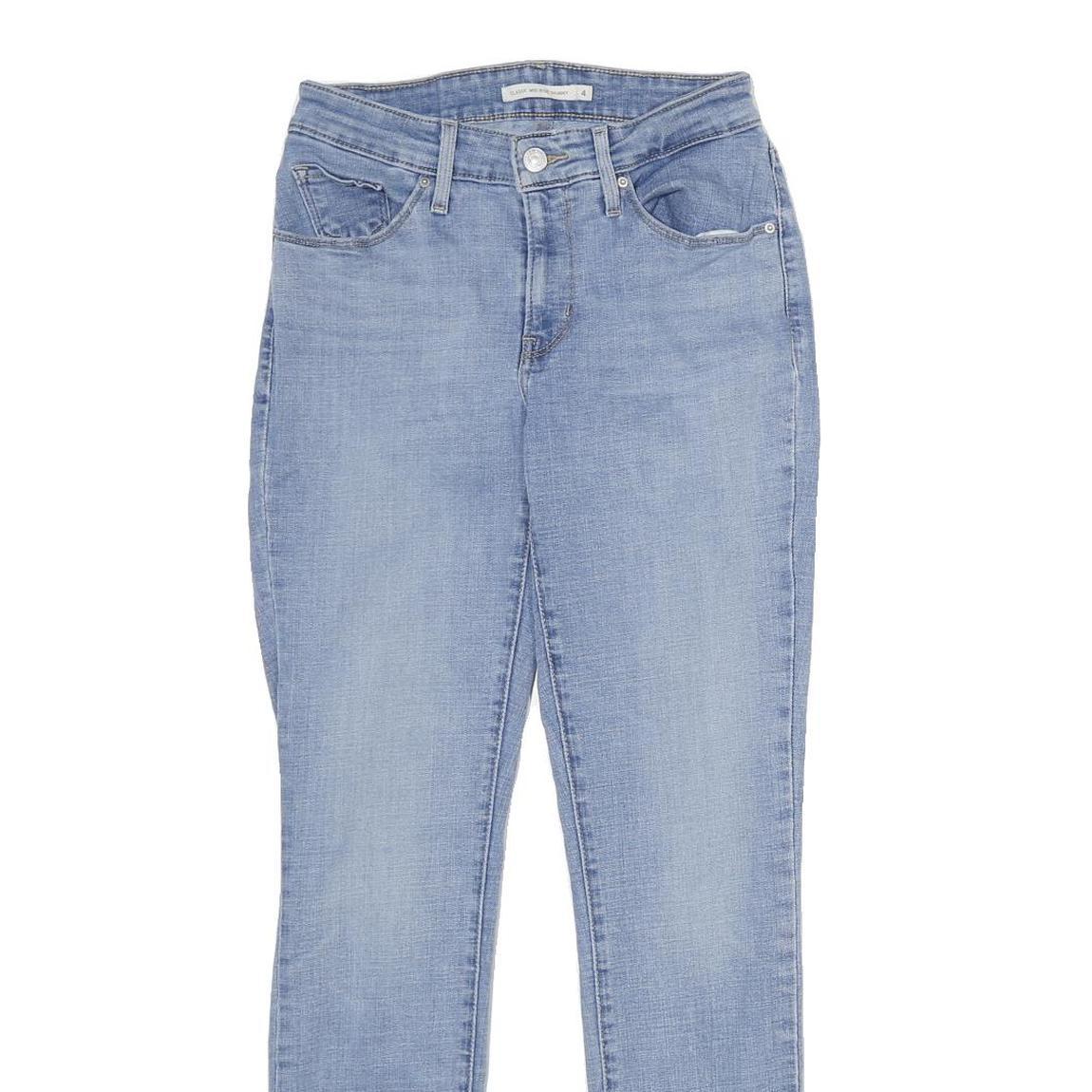 LEVI'S Classic Mid Rise Skinny Womens Jeans Blue Denim Light W27 L30 Stretch