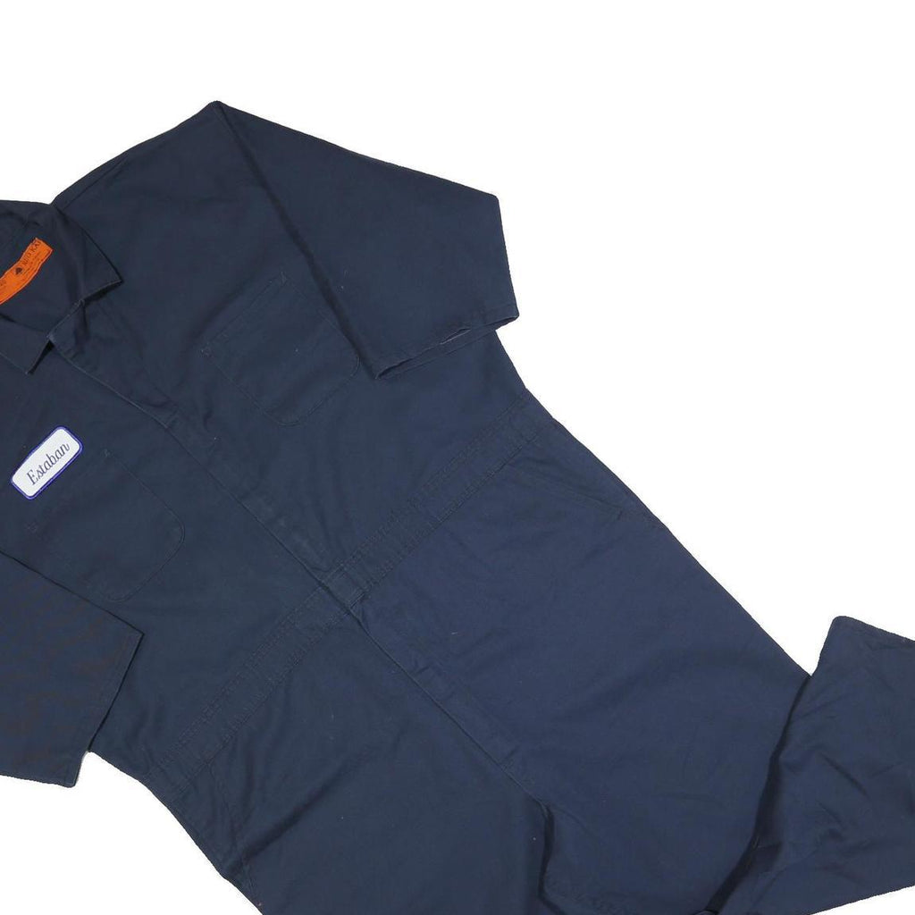 RED KAP Mens Navy Blue Dungarees Regular Fit Cotton Blend 2XL W48 L25 Workwear