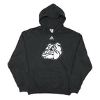 ADIDAS Mens Black Bulldog Graphic Pullover Hoodie S Yearbook Print