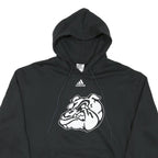ADIDAS Mens Black Bulldog Graphic Pullover Hoodie S Yearbook Print