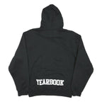 ADIDAS Mens Black Bulldog Graphic Pullover Hoodie S Yearbook Print