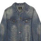 LEE Womens Blue Denim Button Jacket M Cotton Classic Casual Outerwear