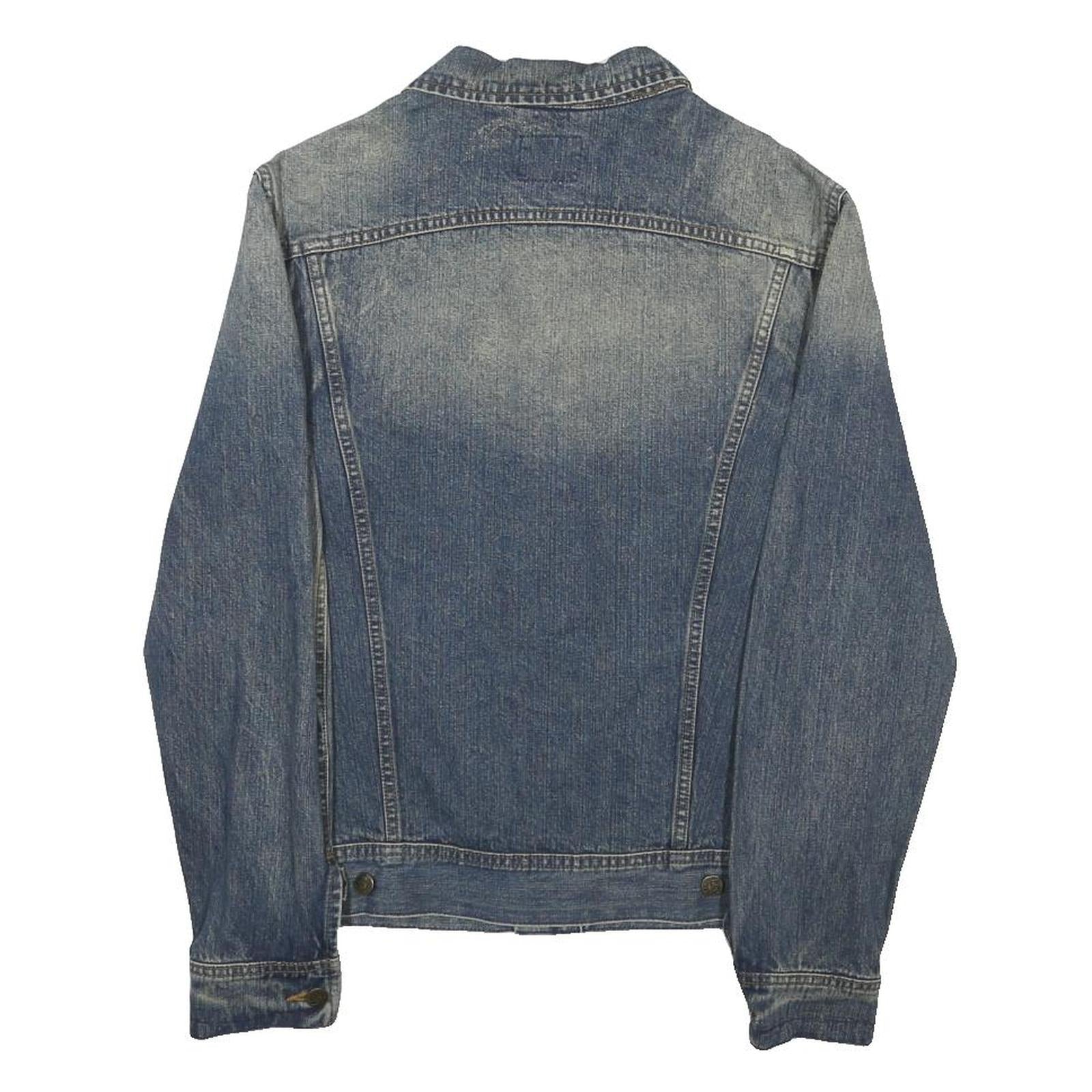 LEE Womens Blue Denim Button Jacket M Cotton Classic Casual Outerwear