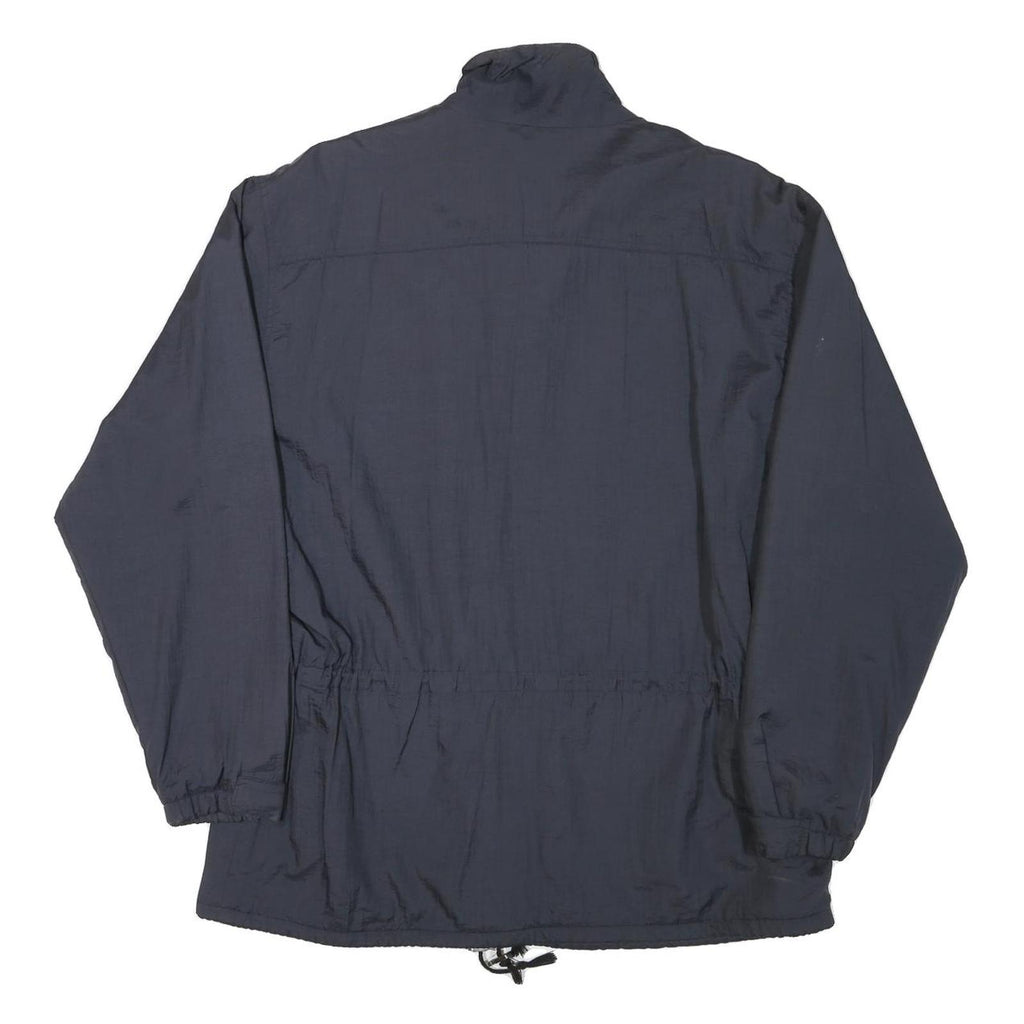 VCV Mens Navy Blue Jacket L Polyester Blend Plain Zip Relaxed Fit Casual