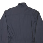 VCV Mens Navy Blue Jacket L Polyester Blend Plain Zip Relaxed Fit Casual