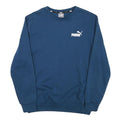 PUMA Mens Blue Cotton Blend Crew Neck Sweatshirt S Casual Sportswear