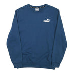 PUMA Mens Blue Cotton Blend Crew Neck Sweatshirt S Casual Sportswear