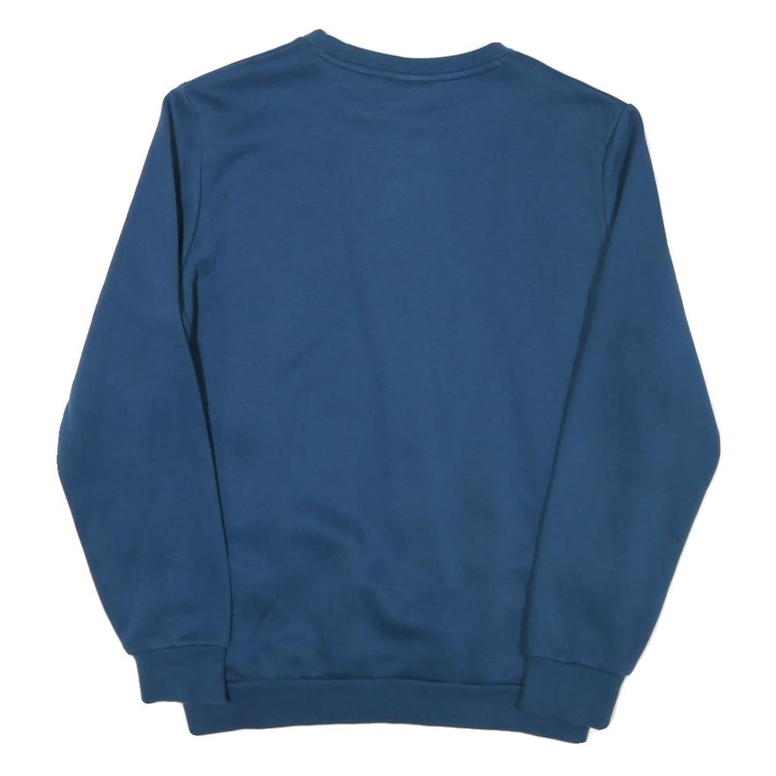 PUMA Mens Blue Cotton Blend Crew Neck Sweatshirt S Casual Sportswear