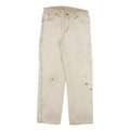 DICKIES Mens Beige Regular Fit Straight Denim Jeans W34 L34 Workwear