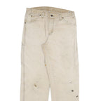 DICKIES Mens Beige Regular Fit Straight Denim Jeans W34 L34 Workwear