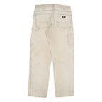 DICKIES Mens Beige Regular Fit Straight Denim Jeans W34 L34 Workwear