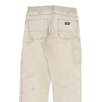 DICKIES Mens Beige Regular Fit Straight Denim Jeans W34 L34 Workwear