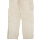 DICKIES Mens Beige Regular Fit Straight Denim Jeans W34 L34 Workwear