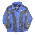 HIBERNIA Womens Blue & Grey Zip Jacket M Polyester Blend Sporty Outdoor Casual