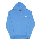 NIKE Mens Blue Cotton Blend Pullover Hoodie M Sportswear Casual Sweatshirt