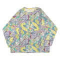 CHEWAN Womens Printed Top Yellow 3/4 Sleeve Crazy Pattern XL