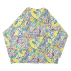 CHEWAN Womens Printed Top Yellow 3/4 Sleeve Crazy Pattern XL