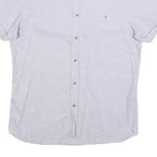 TED BAKER Mens White Shirt M Cotton Blend Short Sleeve Casual Summer