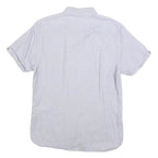 TED BAKER Mens White Shirt M Cotton Blend Short Sleeve Casual Summer