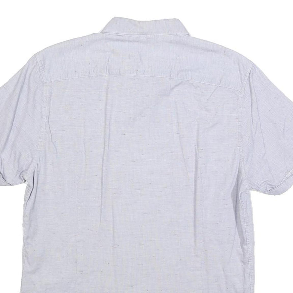 TED BAKER Mens White Shirt M Cotton Blend Short Sleeve Casual Summer