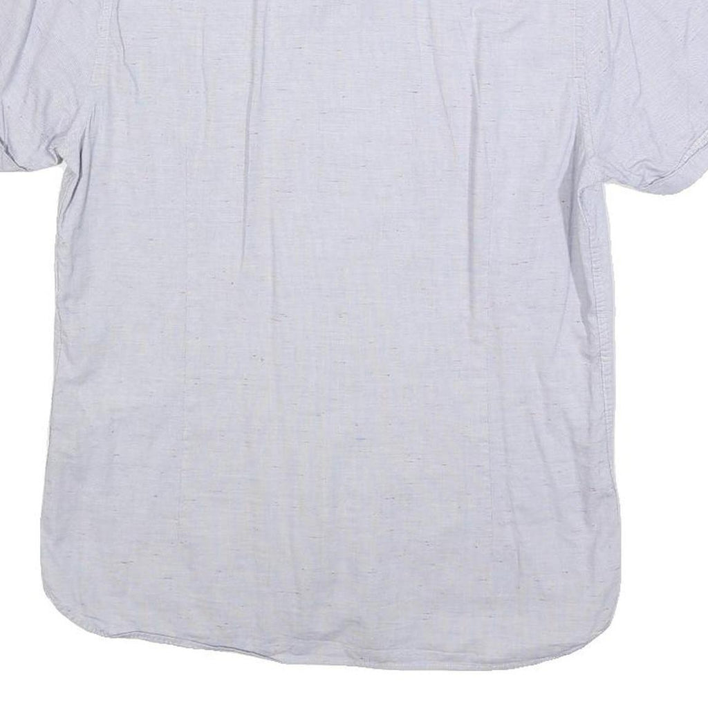 TED BAKER Mens White Shirt M Cotton Blend Short Sleeve Casual Summer