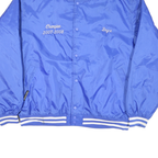 HOLLOWAY Mens Blue Button Jacket 2XL Polyester Blend Track Bowling Retro