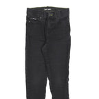 DKNY Womens Slim Black Denim Jeans Cotton Blend W26 L28 Stylish Zip Closure