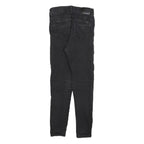 DKNY Womens Slim Black Denim Jeans Cotton Blend W26 L28 Stylish Zip Closure