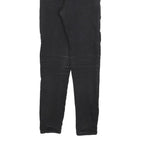 DKNY Womens Slim Black Denim Jeans Cotton Blend W26 L28 Stylish Zip Closure