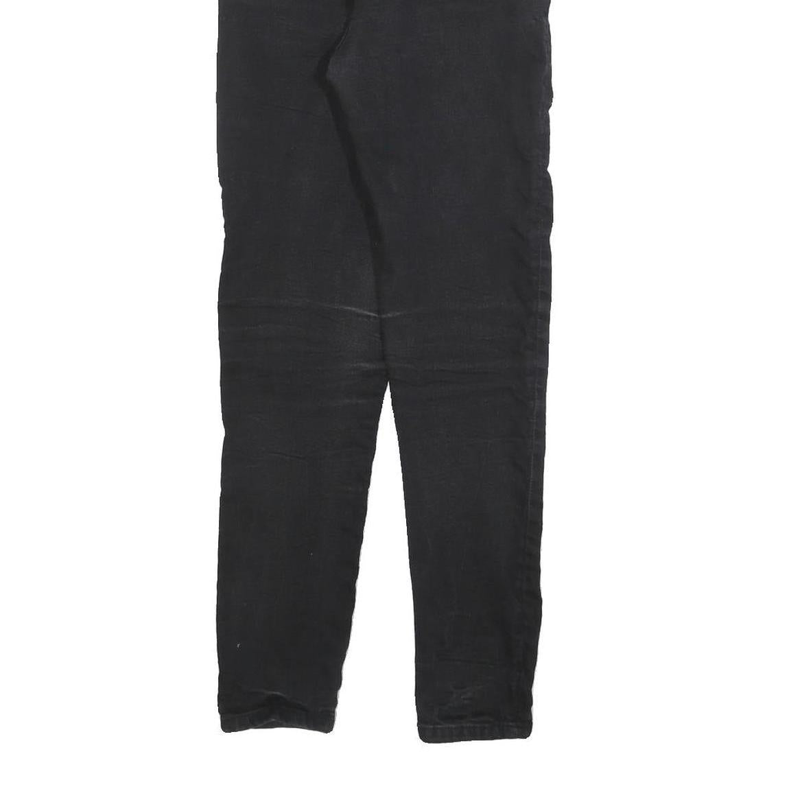 DKNY Womens Slim Black Denim Jeans Cotton Blend W26 L28 Stylish Zip Closure