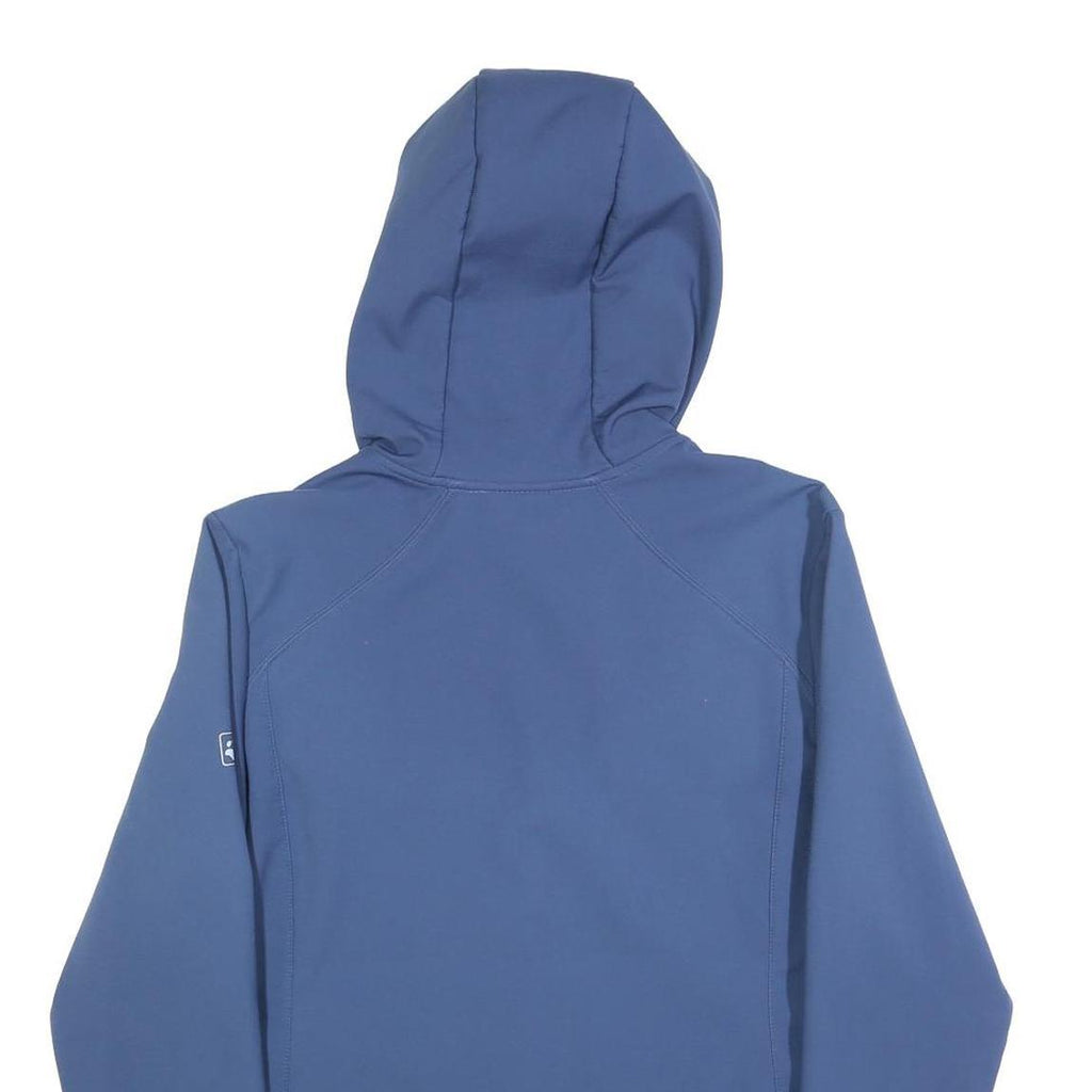 JACK WOLFSKIN Womens Blue Outdoor Zip Jacket L Polyester Softshell Hooded