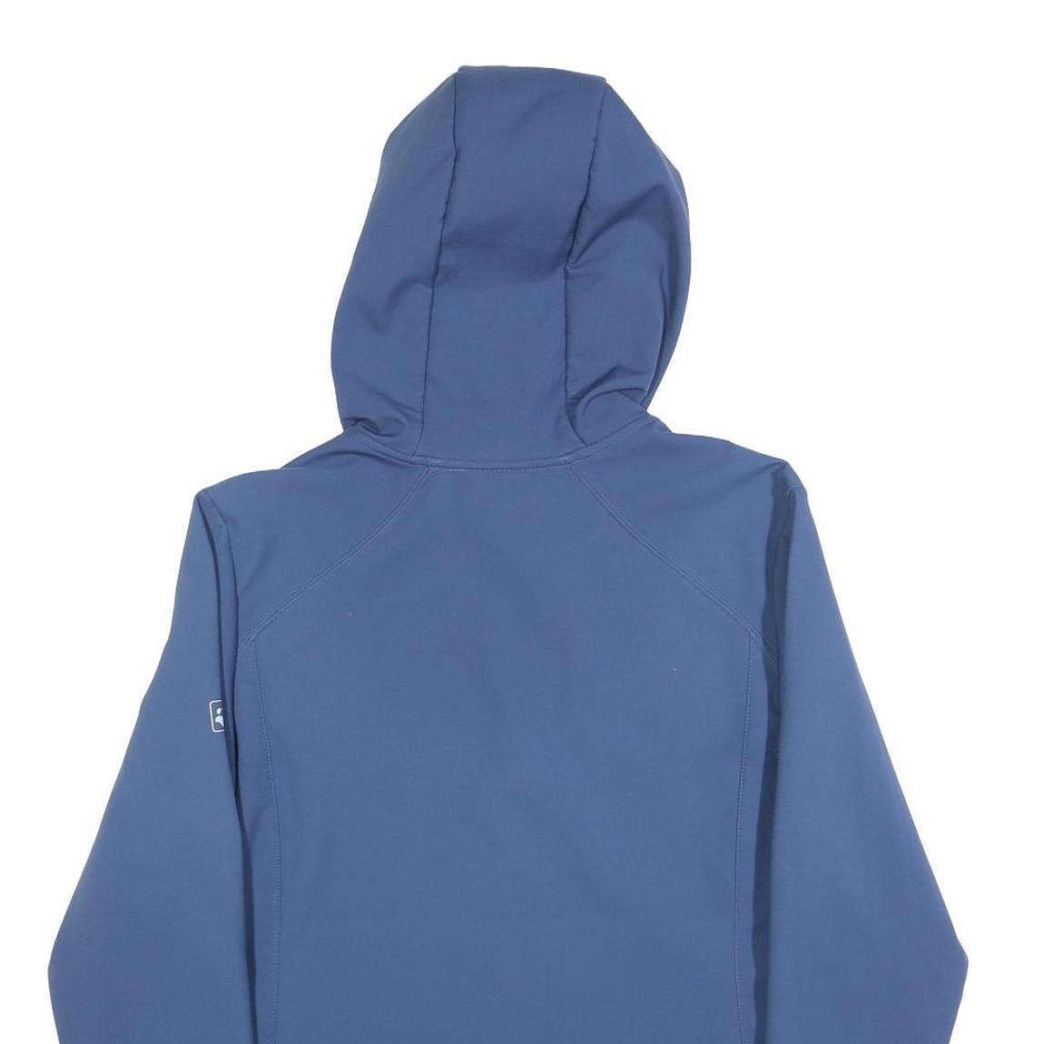 JACK WOLFSKIN Womens Blue Outdoor Zip Jacket L Polyester Softshell Hooded