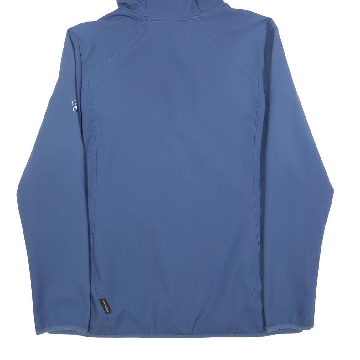 JACK WOLFSKIN Womens Blue Outdoor Zip Jacket L Polyester Softshell Hooded