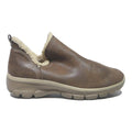 SKECHERS Womens Leather Brown Slip On Shoes UK 4 Comfortable Casual Footwear