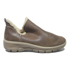 SKECHERS Womens Leather Brown Slip On Shoes UK 4 Comfortable Casual Footwear
