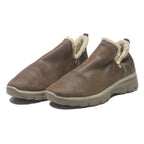 SKECHERS Womens Leather Brown Slip On Shoes UK 4 Comfortable Casual Footwear