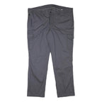 WALBUSCH Mens Slim Grey Cargo Trousers W42 L31 Zip Closure Comfortable