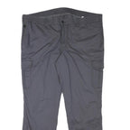 WALBUSCH Mens Slim Grey Cargo Trousers W42 L31 Zip Closure Comfortable