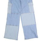 BEBE Womens Light Blue Cargo Pocket Regular Fit Wide-Leg Denim Jeans W31 L31