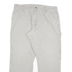 DICKIES Mens Cotton Blend Relaxed Beige Trousers W36 L30 Workwear Utility